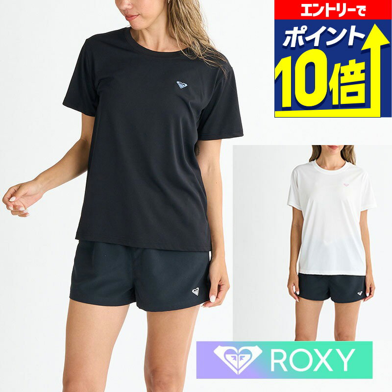 【エントリーで10倍！】 【30%OFF SALE】 ROXY ロキシー ラッシュガード レディース 半袖 Tシャツ ラッシュTシャツ HISTORICAL LOGO RLY251037 水陸両用 体型カバー UVカット 水着 サーフ サーフィン ブランド