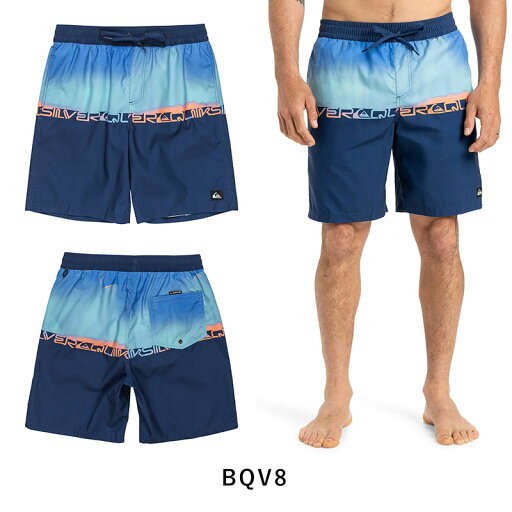 【サマーSALE 25%オフ】QUIKSILVER クイックシルバーサーフパンツ メンズ ボードショーツ 水着 EVERYDAY WORDBLOCK VL 19 QBS251002 サーフ サーフィン ブランド 19インチ 撥水 サイドポケット インナー付き ssq