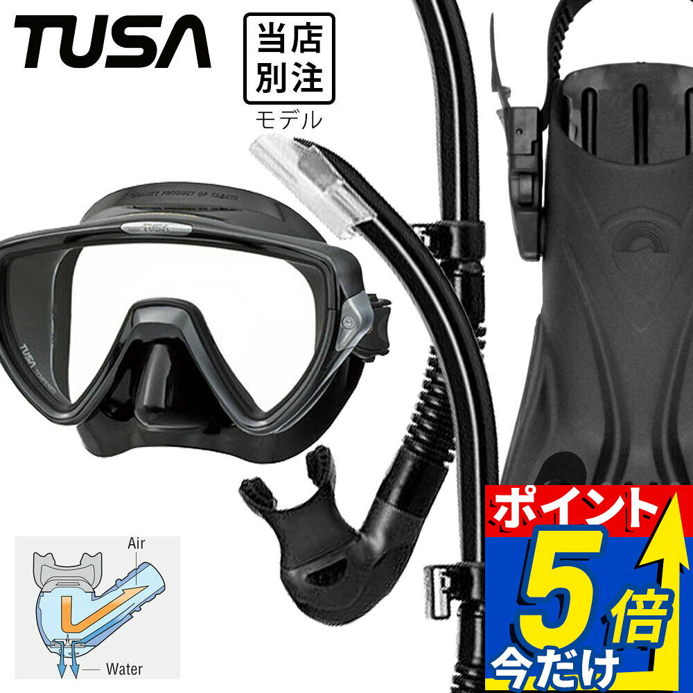 ダイビング マスク シュノーケル フィン セット 軽器材 3点セット TUSA ツサ M19 ヴィジオ ウノ ダイビングマスク スノーケル ストラップフィン スキンダイビング スキューバダイビング 軽器材 セット 【m19-sp170-alakai】