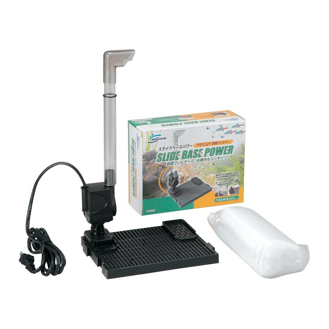 ニッソー スライドベースパワー 水槽用底面フィルター 8W...