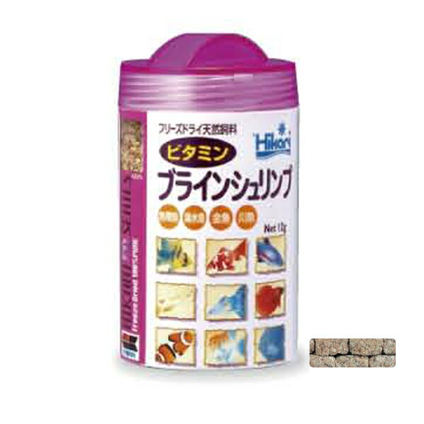 【特長】 【嗜好性が高いビタミン添加の天然飼料】 　配合飼料には見られない抜群の嗜好性とビタミン添加による 　栄養バランスにも優れたフリーズドライブラインシュリンプ。 ・色揚げ成分アスタキサンチンを多量に含み、観賞魚の美しさを 　引き出します。 ・FD処理により軟らかくちぎりやすいため、小型魚にも適しています。 ・各種ビタミンの添加によって栄養の偏りを補正しています。 【対象魚】 　小型・中型熱帯魚、金魚、川魚 【与え方】 1日2〜4回に分け、5分間ぐらいで食べきれる量を与えてください。 水質の悪化を防ぐため、与えすぎに注意してください。 ※使用の際、体質によってはかゆみ・発疹が現れることがあります。　