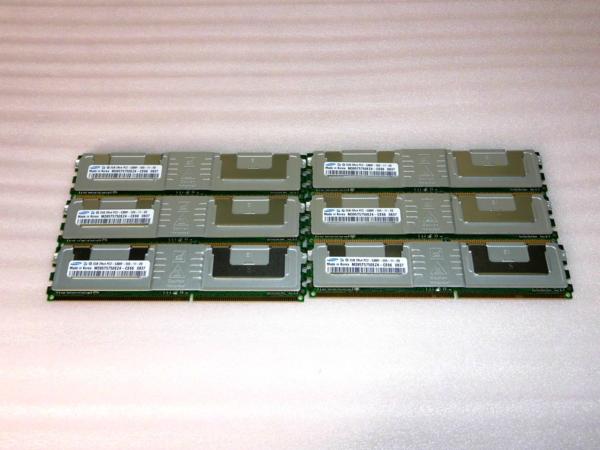 SAMSUNG PC2-5300 FB-DIMM ECC 2GB 6枚 計12GB【