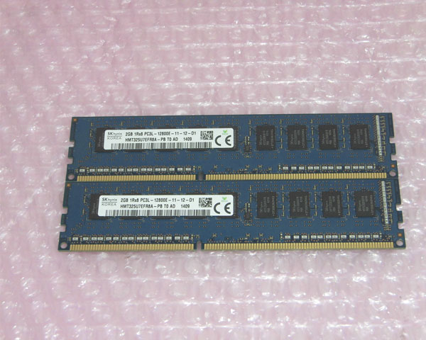 SK hynix PC3L-12800E 4GB(2GB×2枚) 1R×8 中古