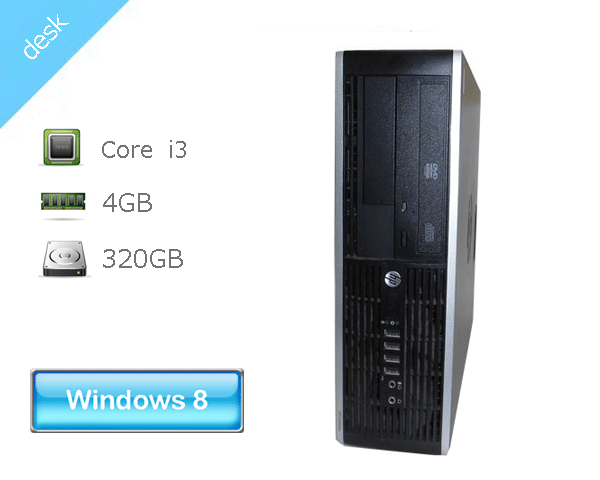 Windows8.1 Pro 64bit HP Compaq Pro 6300 SF (D0Q86PA ABJ) Core i3-3220 3.3GHz 4GB 320GB DVD-ROM 中古パソコン デスクトップ 本体のみ 中古PC