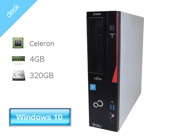 Windows10 Pro 64bit ٻ ESPRIMO D583/N (FMVD18004) Celeron G1840 2.8GHz 4GB 320GB(SATA 2.5) DVD-ROM ťѥ ǥȥå ΤΤ PC