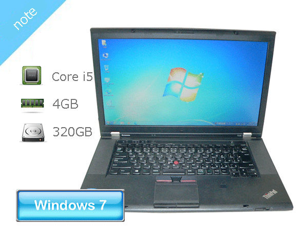 Windows7 Pro 32bit Lenovo Thinkpad T530 2434-A35 Core i5-3210M 2.5GHz  4GB HDD 320GB(SATA) إɥ饤֤ʤ ̵LAN Bluetooth Web 15.6 ťΡȥѥ