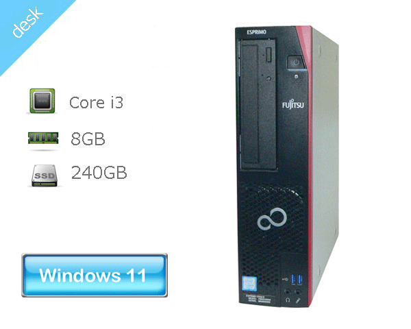 Windows11 Pro 64bit ٻ ESPRIMO D556/S (FMVD35002) 7 Core i3-7100 3.9GHz  8GB SSD 240GB() DVDޥ ΤΤ