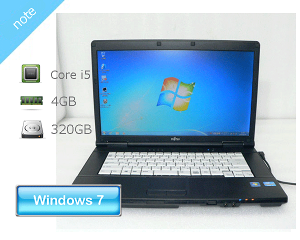 Windows7 Pro 32bit ٻ LIFEBOOK A572/F (FMVNA7HE) Core i5-3320M 2.6GHz  4GB HDD 320GB(SATA) DVD-ROM