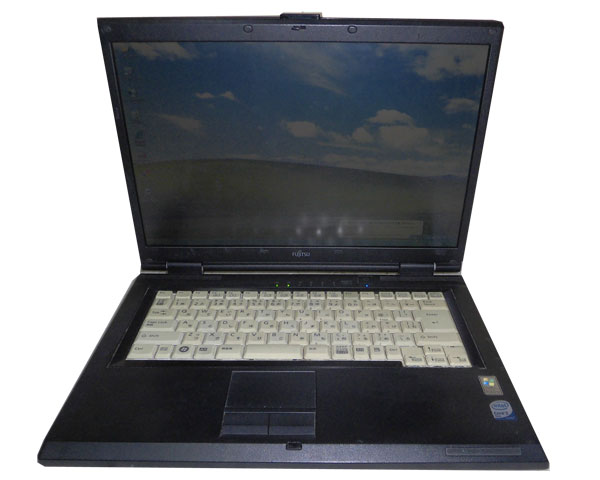 外観難あり WindowsXP 中古ノートパソコン 富士通 LIFEBOOK FMV-A6255 (FMVXNXU81) Core2Duo T7250 2.0GHz/3GB/80GB/DVD-ROM