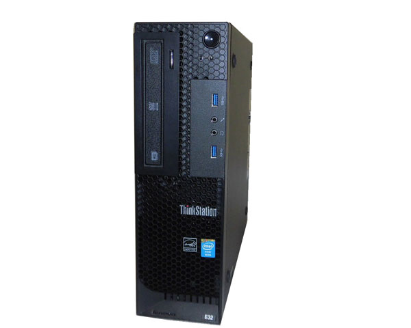 Windows10 Pro 64bit Lenovo ThinkStation E32 SFF 30A2-003NJP Xeon E3-1270 V3 3.5GHz 8GB SSD 256GB + 2TB SATA Quadro K600 中古ワークステーション