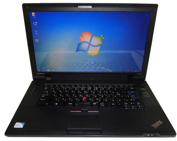 Windows7 中古ノートパソコン Lenovo ThinkPad SL510 2875-5SJ Celeron T3300 2.0GHz 2GB 160GB DVDマルチ 15.6インチ