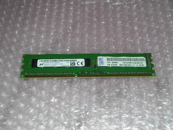 IBM 00D4957 (P/N:47J0180) PC3-12800E 4GB 中古