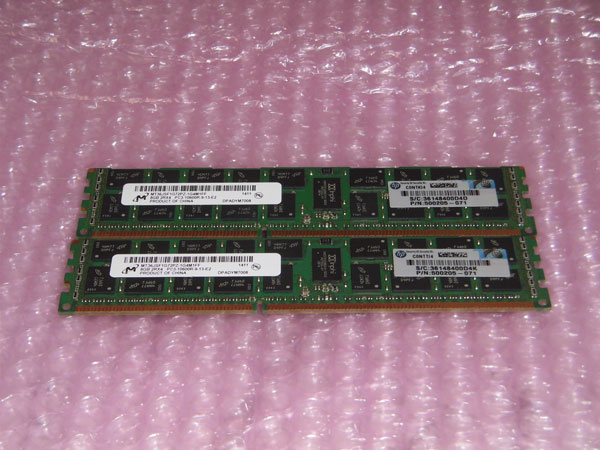 HP 500205-071 PC3-10600R 2R×4 16GB (8GB×2枚) 