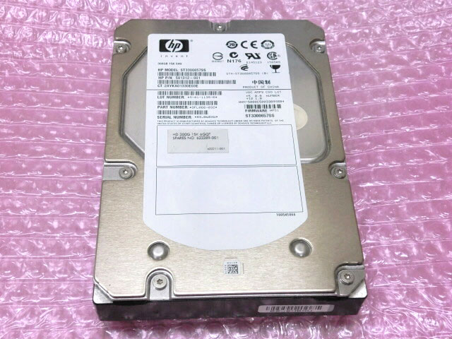 HP 581314-001 SAS 600GB 15k 3.5インチ【中古】