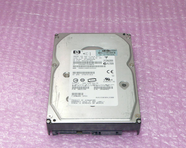 HP 443169-003(DF300A4950/375874-016) SAS 300GB 15K 3.5インチ 中古ハードディスク