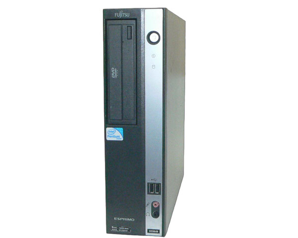Windows7 Pro 32bit 富士通 ESPRIMO D550/B(FMVDF2B0E1) Pentium E5800 3.2GHz メモリ 2GB HDD 160GB(SATA) DVD-ROM 本体のみ