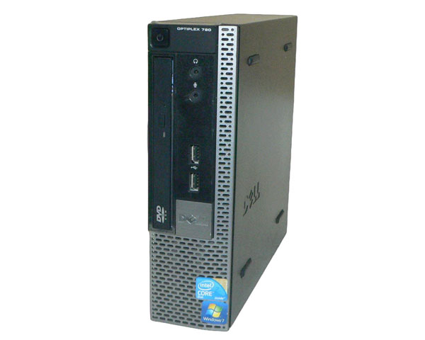 Windows7 DELL OPTIPLEX 780 USFF Core2Duo E7500 2.93GHz メモリ 4GB HDD 250GB(SATA) DVD-ROM(不良) 本体のみ