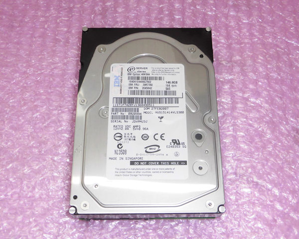 IBM 39R7350 SAS 146GB 15K 3.5インチ 中古ハードディスク