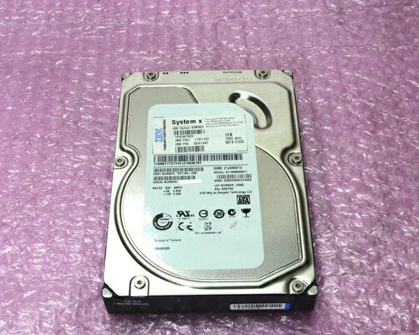 IBM 11W1143 (00W1447) SATA 1TB 7200rpm 3.5インチ 中古ハードディスク