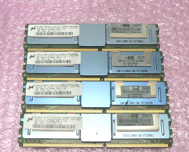 HP 461652-061 PC2-5300F 4GB 1GB 4 中古メモリ