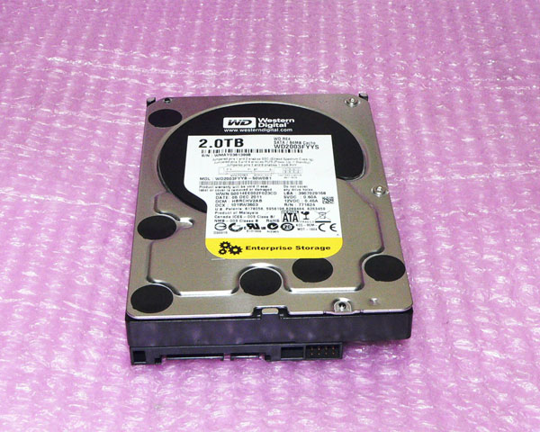 Western Digital WD2003FYYS SATA 2TB 7200RPM 3.5インチ 中古ハードディスク