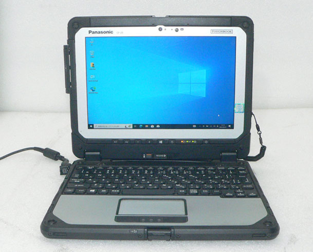 パソコン 中古 Windows10 Pro 64bit Panasonic TOUGHBOOK CF-20 (CF-20E0385VJ) Core m5-7Y57 1.2GHz メモリ 4GB 128GB(NVMe SSD) 10.1インチ(1920×1200) タッチパネル 2in1 タブレットPC 超堅牢 キーボード付き ノートパソコン
