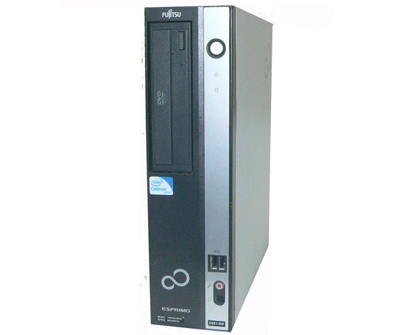 パソコン 中古 Windows7 Pro 32bit 富士通 ESPRIMO D551/DX(FMVXD4VR4Z) Celeron-G530 2.4GHz メモリ 4GB HDD 500GB(SATA) DV-ROM デスクトップ 本体のみ