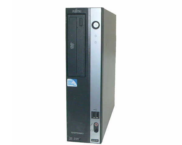 パソコン 中古 Windows7 Pro 32bit 富士通 ESPRIMO D550/BX (FMVXDBNJ4) Celeron E3400 2.6GHz メモリ 2GB HDD 160GB(SATA) DVD-ROM デスクトップ 本体のみ