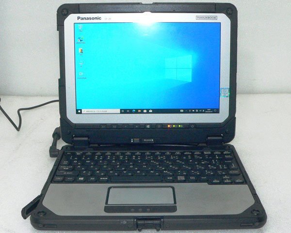 Windows10 Pro 64bit Panasonic TOUGHBOOK(タフブック) CF-20 (CF-20A0385VJ) Core m5-6Y57 1.1GHz メモリ 4GB 128GB(NVMe SSD) 10.1インチ(1920×1200) タッチパネル 2in1 タブレットPC 超堅牢 キーボード付き ACアダプタ欠品
