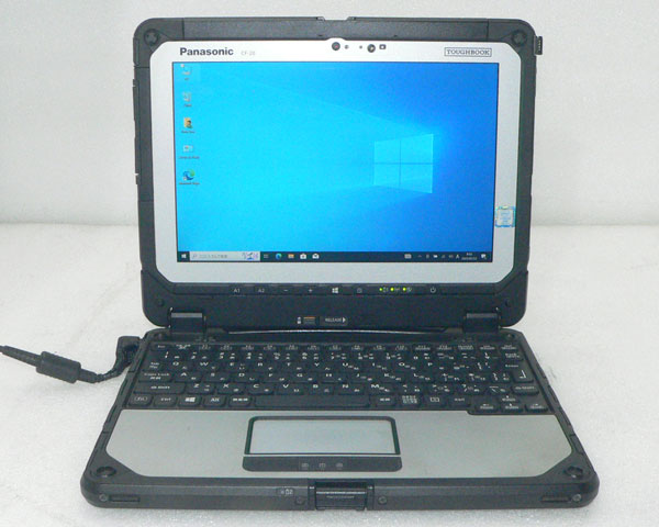 パソコン 中古 Windows10 Pro 64bit Panasonic TOUGHBOOK CF-20 (CF-20E0385VJ) Core m5-7Y57 1.2GHz メモリ 4GB 128GB(NVMe SSD) 10.1インチ(1920×1200) タッチパネル 2in1 タブレットPC 超堅牢 キーボード付き ノートパソコン