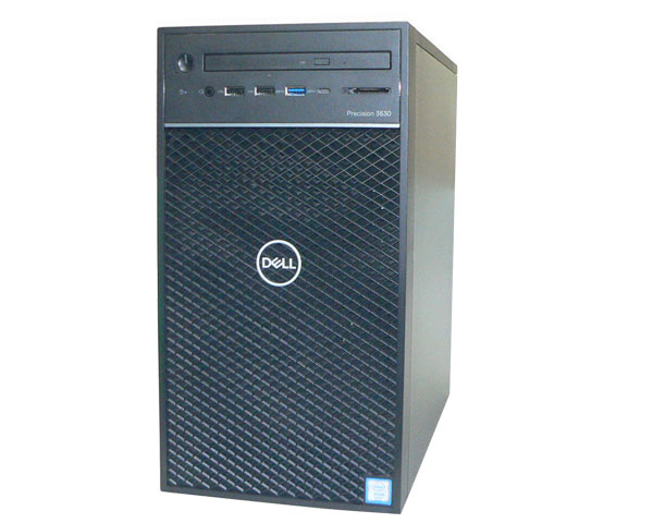 Windows10 Pro 64bit DELL PRECISION Tower 3630 ミニタワー型 Xeon E-2136 3.3GHz メモリ 16GB HDD 2TB(SATA 2.5インチ)+SSD 256GB(新品) DVDマルチ Quadro 600 中古ワークステーション