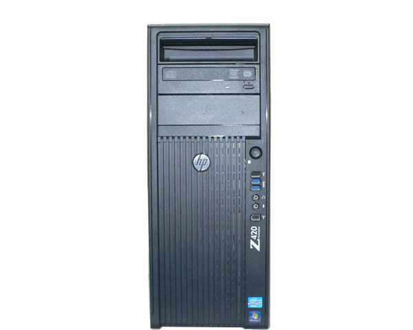 Windows7 Pro 64bit HP Workstation Z420 LJ449AV 水冷モデル Xeon E5-1620 3.6GHz メモリ 8GB HDD 500GB(SATA) DVDマルチ Quadro K2000 筐体傷あり