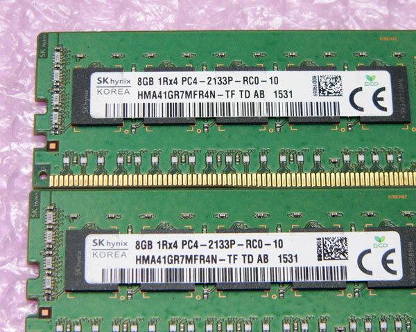 中古メモリー SK hynix HMA41GR7MFR4N-TF PC4-2133P 16GB(8GB×2枚) 1Rx4 DDR4 DIMM (HP 752368-581)ネコポス便(ポスト投函)