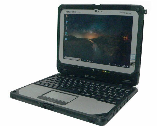 Windows10 Pro 64bit Panasonic TOUGHBOOK CF-20 (CF-20A0385VJ) Core m5-6Y57 1.1GHz メモリ 4GB 128GB(NVMe SSD) 10.1インチ(1920×1200) タッチパネル 液晶コーティング剥げあり タブレットPC キーボード付き
