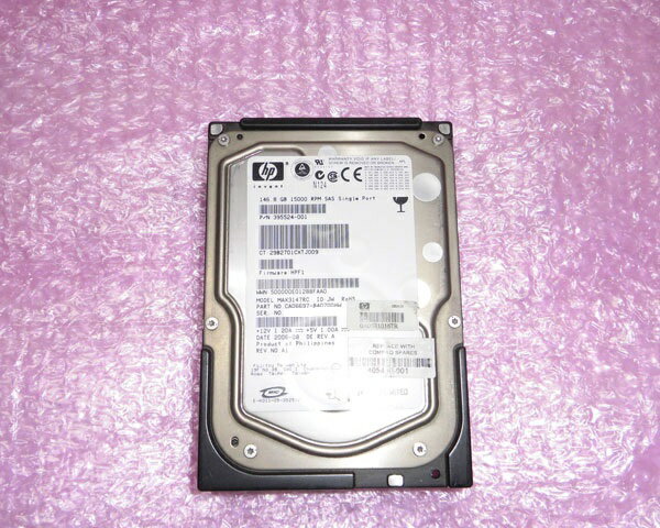 HP 395524-001(MAX3147RC) SAS 146.8GB 15K 3.5インチ 中古ハードディスク