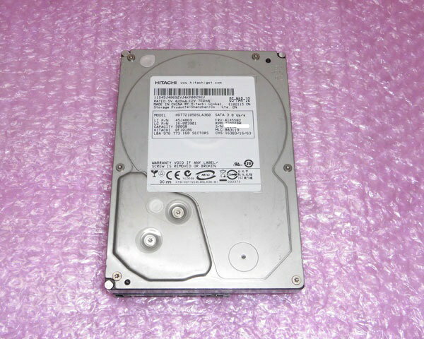 HITACHI HDT721050SLA360 SATA 500GB 7200rpm 3.5インチ 中古ハードディスク