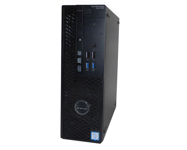 Windows10 Pro 64bit DELL PRECISION Tower 3420 省スペース型 Xeon E3-1220 V5 3.0GHz メモリ 16GB SSD 256GB(新品) DVDマルチ Quadro K420 中古ワークステーション