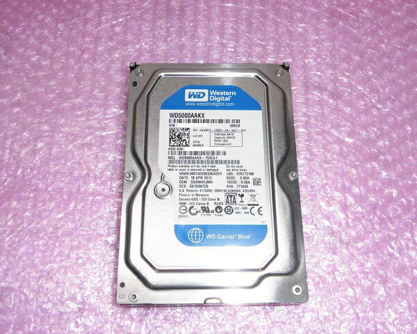 商品名 Western Digital WD5000AAKX SATA 500GB 3.5インチ 中古ハードディスク 状態 中古品。消去、初期化済みです。 納期について 通常ご注文頂いてから、3営業日以内の発送となります。※即日発送が可能な場合もありますので、お急ぎの場合は、別途ご相談下さい。 送料区分 ヤマト運輸　60サイズ　 保証期間 商品到着日から1ヶ月間となります※商品レビューを書いてくれたお客様には+1ヶ月 保証期間を延長！中古サーバー専門店のアクアライトでは、Western Digital WD5000AAKX (WD5000AAKX-753CA1) SATA 500GB 3.5インチ 中古ハードディスク　他、中古HDDを各種販売しております。お探しの仕様・モデル番号などがございましたらお気軽にお問い合わせください。