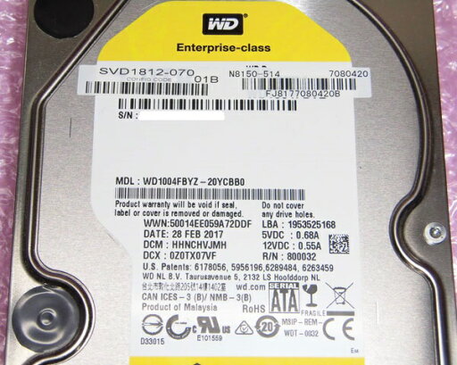 NEC N8150-514 SATA 1TB 3.5インチ 中古ハードディスク