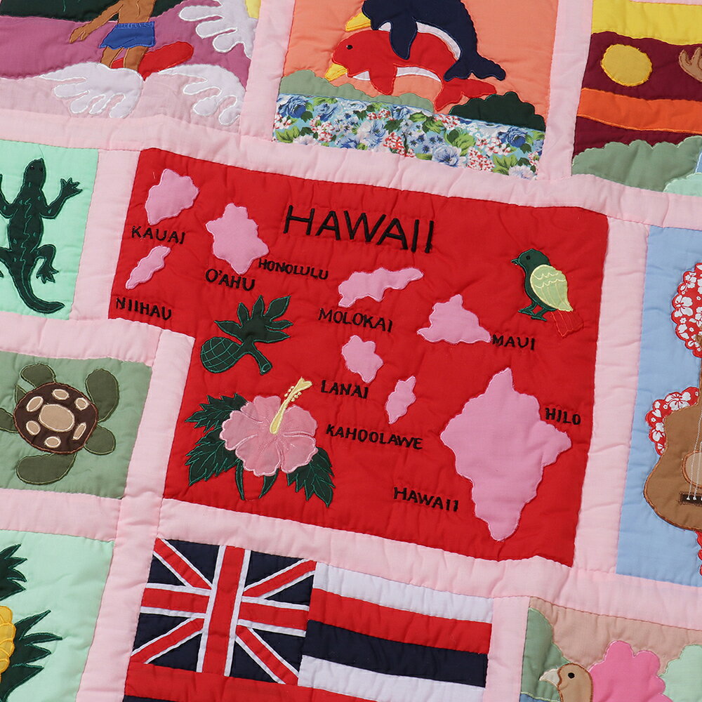 ハワイアンキルト ベビー ブランケット タオルケット インテリア 選べる 送料無料 HAWAII 雑貨 即日発送 かわいい ハワイ 誕生日 プレゼント 母の日 記念品 お祝い ギフト