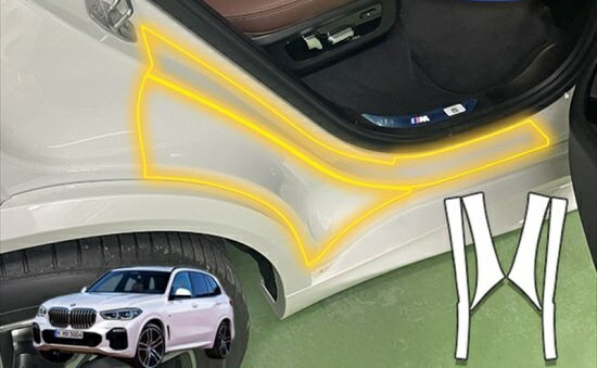 BMW　X5　リアクオーターパネルプロテクションフィルム
