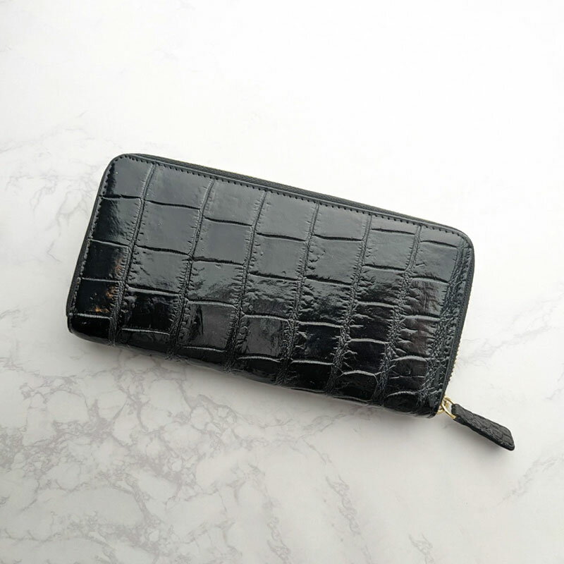 クロコダイルラウンドファスナーロン...