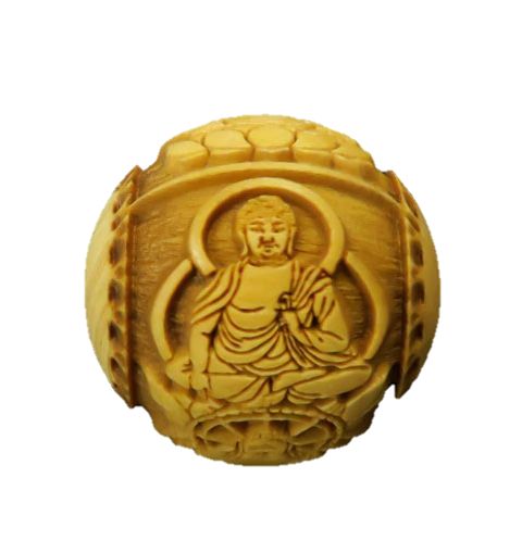 【浮彫】 五智如来 菱紋入り 横穴 柘植玉 20mm 【穴あり一粒売りビーズ】 / 天然石、パワーストーンの専門店インペリアルオーラ おしゃれ かわいい オシャレ 可愛い プレゼント ギフト 贈り物