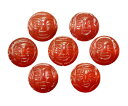 七福神 赤メノウ 立体手彫り玉セット 12mmセット【彫刻ビーズ】天然石 パワーストーン / インペリアルオーラ おしゃれ かわいい オシャレ 可愛い プレゼン...