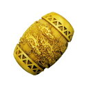 【浮彫】 九頭龍 くずりゅう 特大樽型 柘植玉 約20×30mm 縦穴 穴口:8mm【穴あり一粒売りビーズ】 / 天然石、パワーストーンの専門店インペリアルオー...