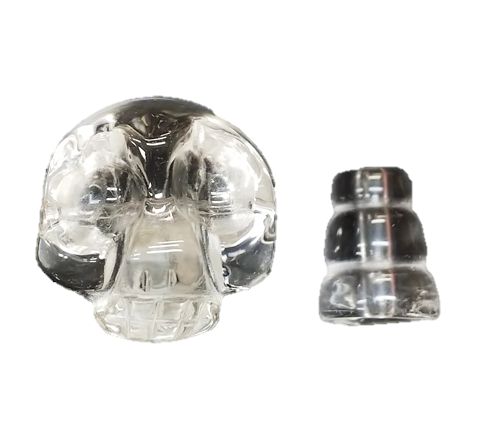 数珠 (念珠)髑髏(どくろ)ボサ付き 12mm 水晶 1組 天然石 パワーストーン / インペリアルオーラ おしゃれ かわいい オシャレ 可愛い プレゼント ギ...