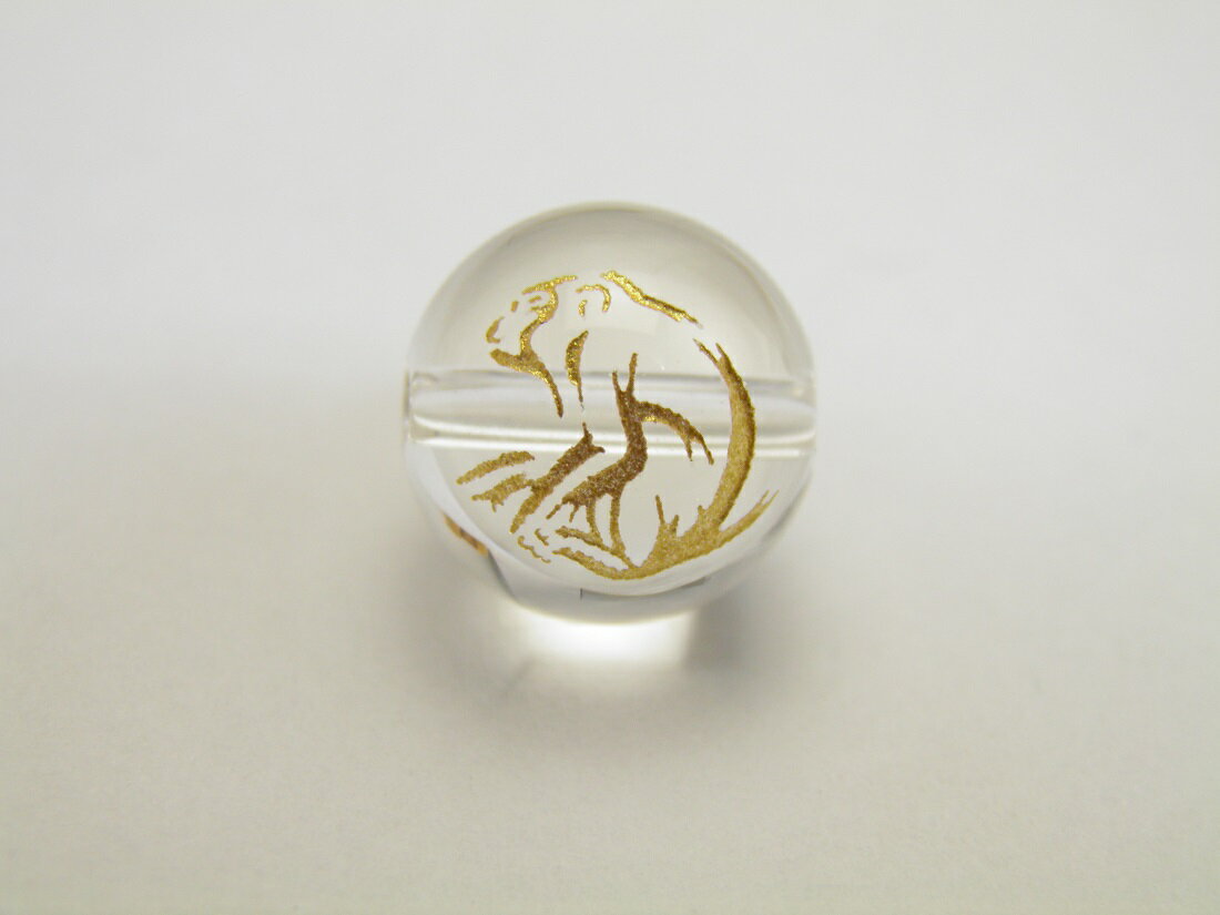 金猿（きんざる）ビーズ 水晶 10mm 【彫刻 一粒売りビーズ】 天然石 風水 パワーストーン / インペリアルオーラ おしゃれ かわいい オシャレ 可愛い プレゼント ギフト 贈り物