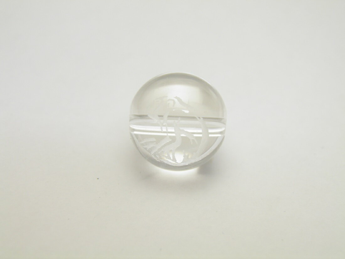 白猿（しろざる）ビーズ 水晶 12mm 【彫刻 一粒売りビーズ】 天然石 風水 パワーストーン / インペリアルオーラ おしゃれ かわいい オシャレ 可愛い プレゼント ギフト 贈り物