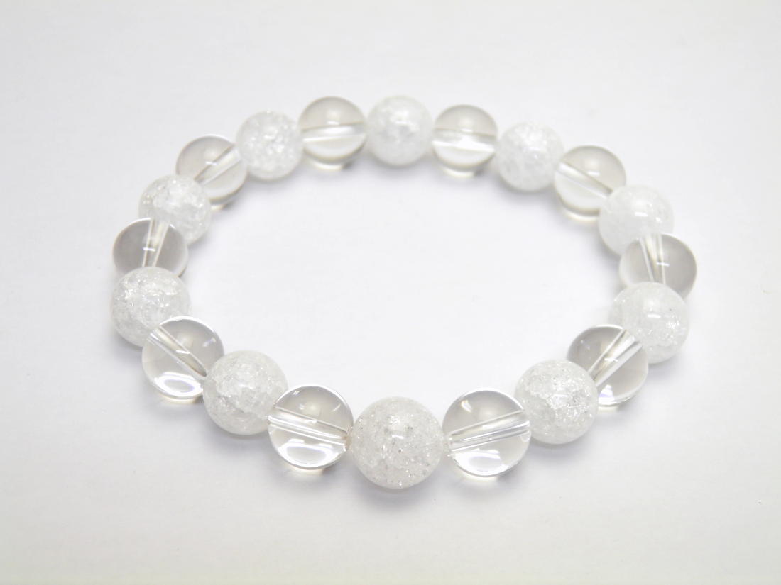【ブレスレット】クラッシュレインボー 10mm ホワイト 天然石 風水 パワーストーン / インペリアルオーラ おしゃれ かわいい オシャレ 可愛い プレゼント ギフト 贈り物