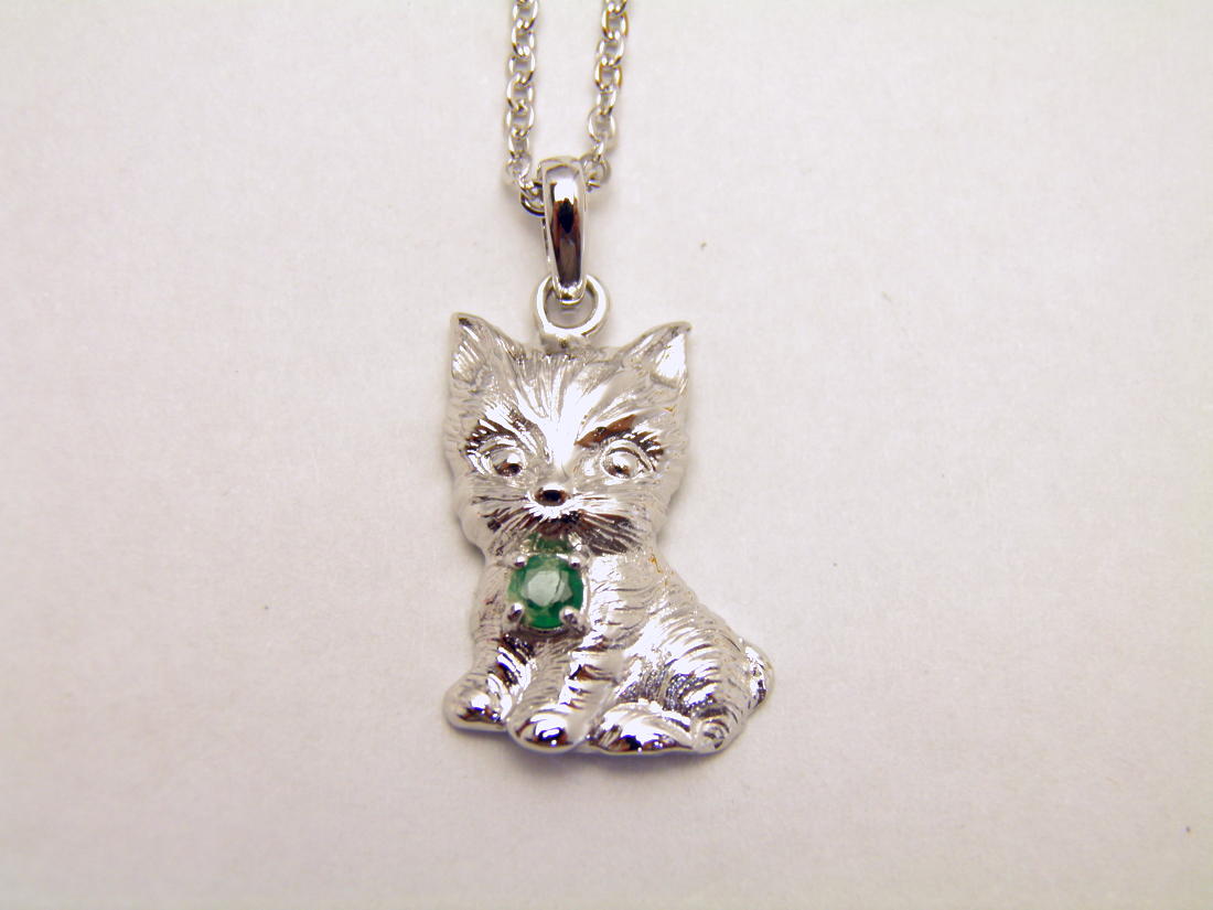 天然石 パワーストーン ≪シルバー925・日本製≫ ドッグネックレス 【3mmエメラルド】 送料無料 / インペリアルオーラ おしゃれ かわいい オシャレ 可愛い プレゼント ギフト 贈り物